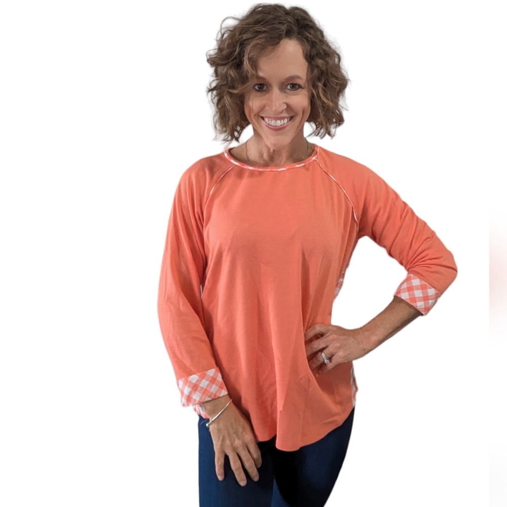 Ruby Rd Top Womens Petite Small Casual Cottagecore Preppy Classic Comfy